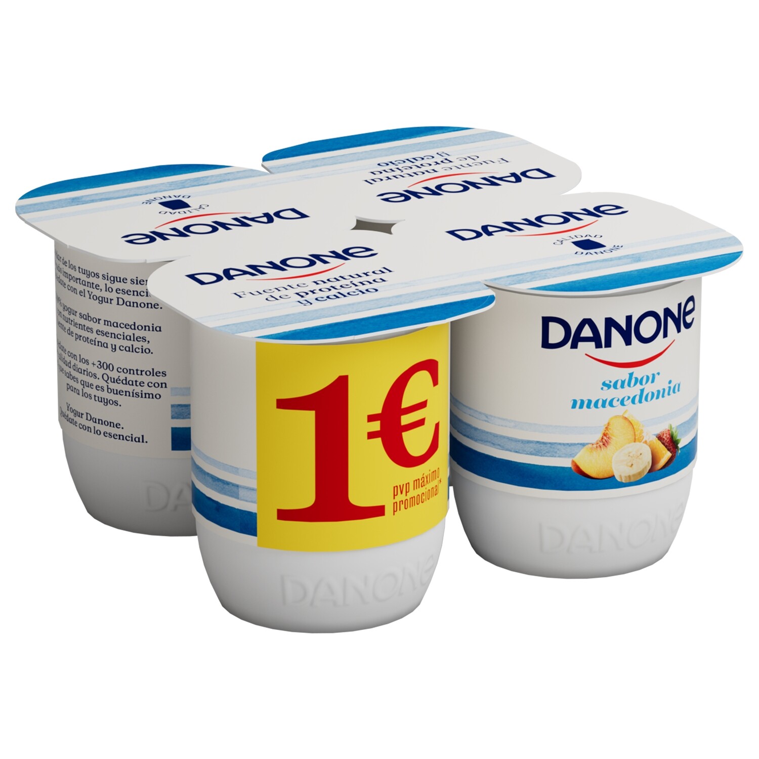 Yogur sabor macedonia de DANONE (pack 4).