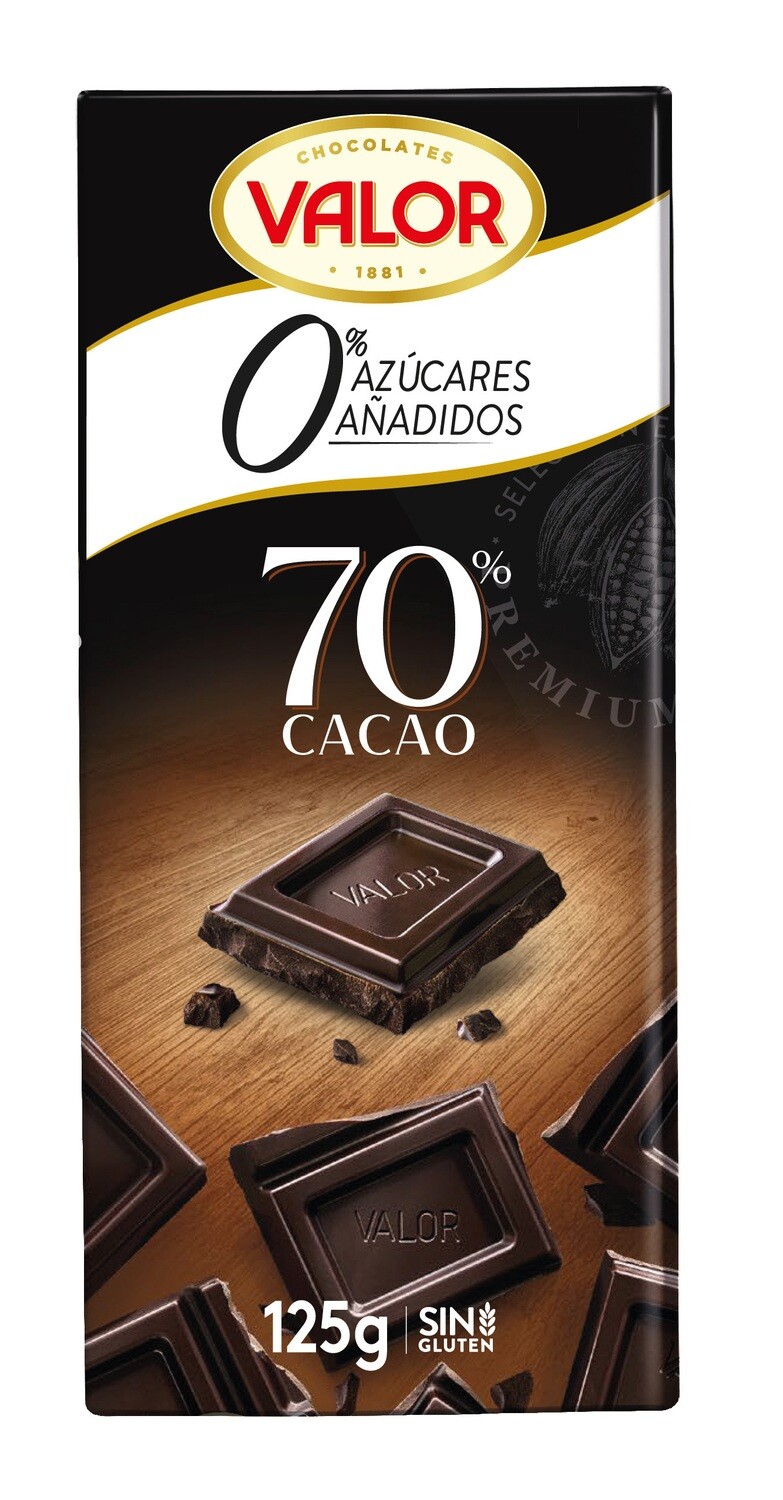 Chocolate Negro 70 % Sin Azúcar Valor