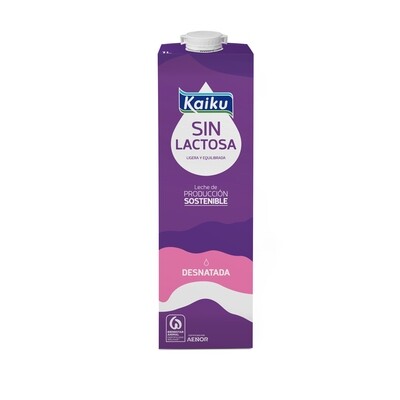Leche desnatada sin lactosa de KAIKU.
