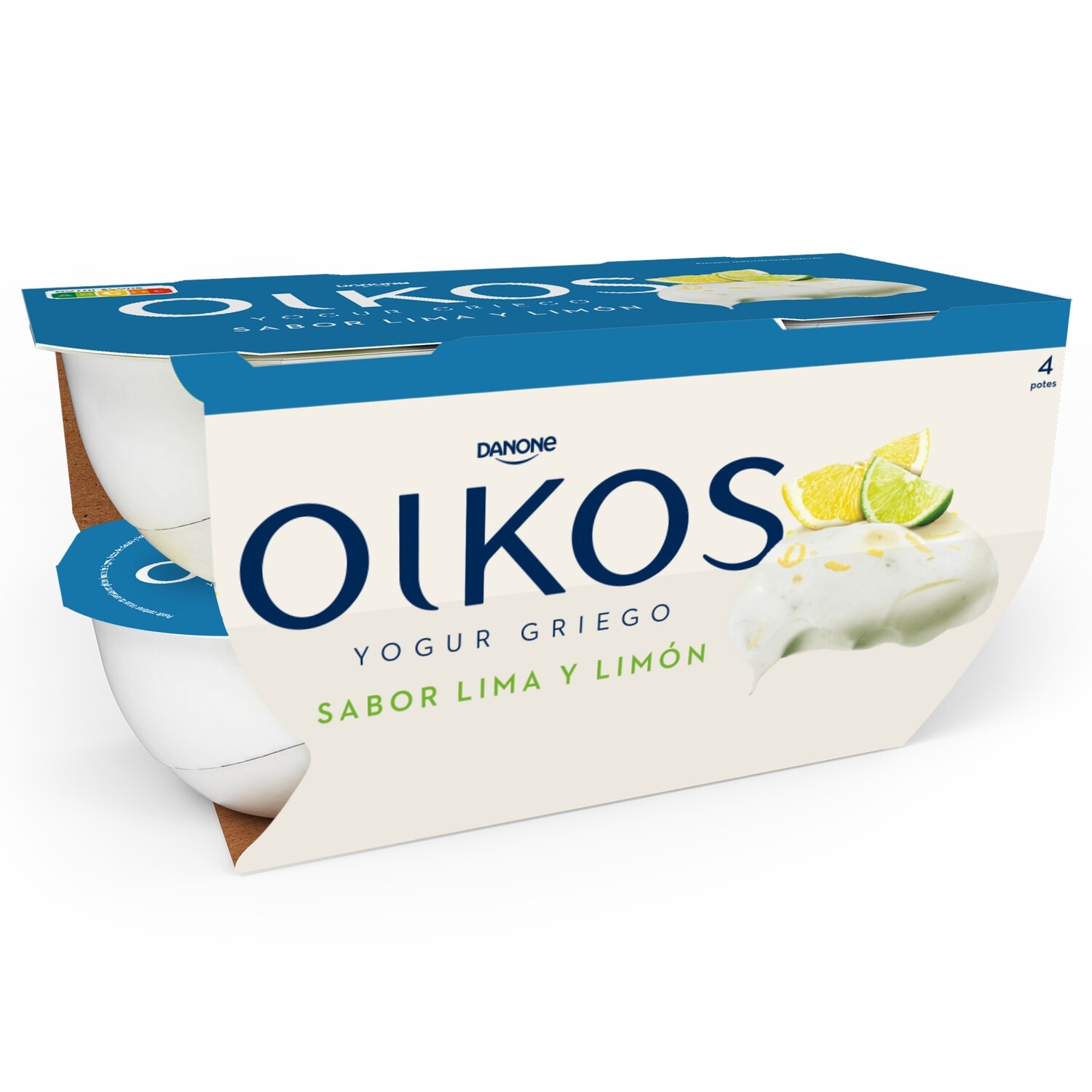 Yogur griego sabor lima limón OIKOS de DANONE (pack 4).
