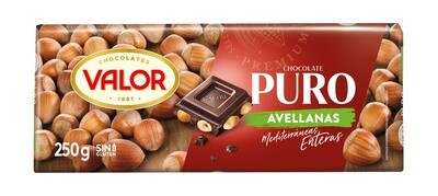 Chocolate Puro con Avellanas Valor 250 GR