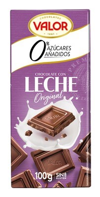 Chocolate con Leche Sin Azúcar Valor 125 GR