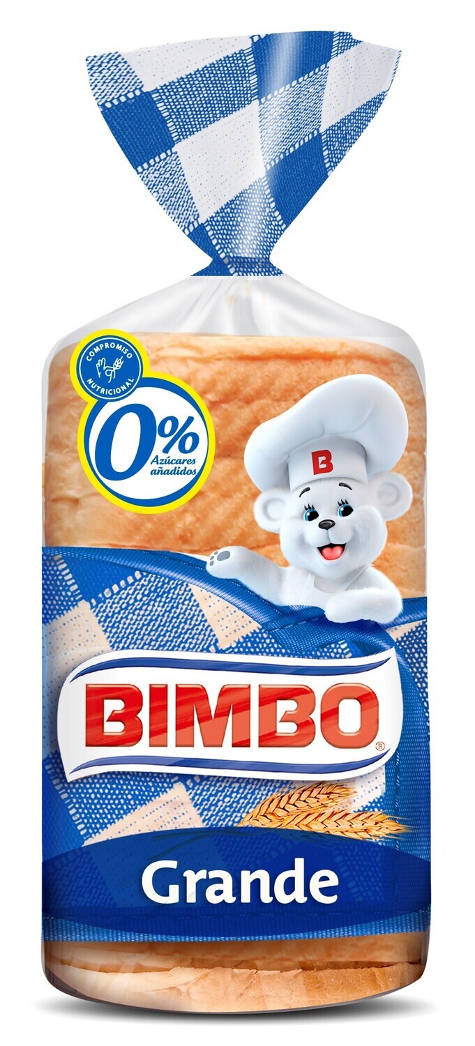 Pan de molde BIMBO rebanada grande de 375 g.
