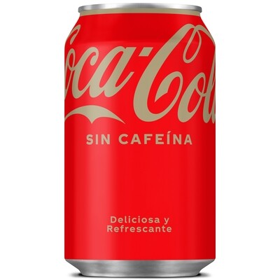 COCA COLA sin cafeína en lata (33 cl).