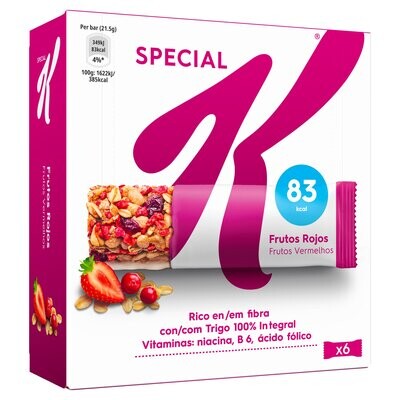 Barritas Frutas Rojas Special K Kellogg&#39;s