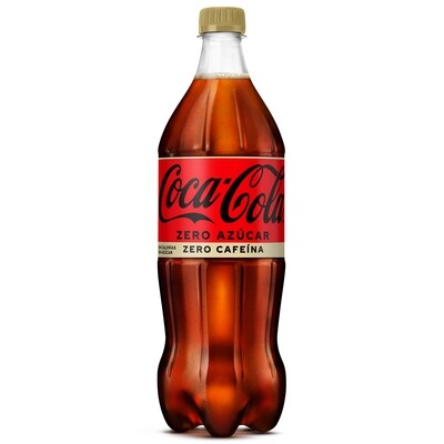 Coca cola zero azúcar zero cafeína 1 lt.