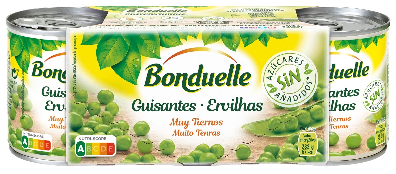Guisantes BONDUELLE 3x140 g.