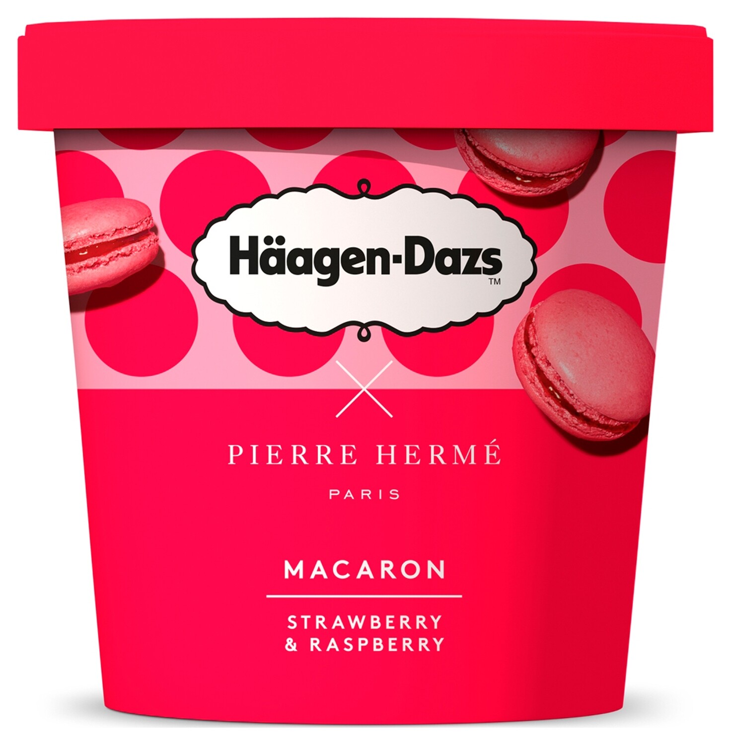 Tarrina helado strawberry &amp; rasperry HÄAGEN-DAZS 364 g.