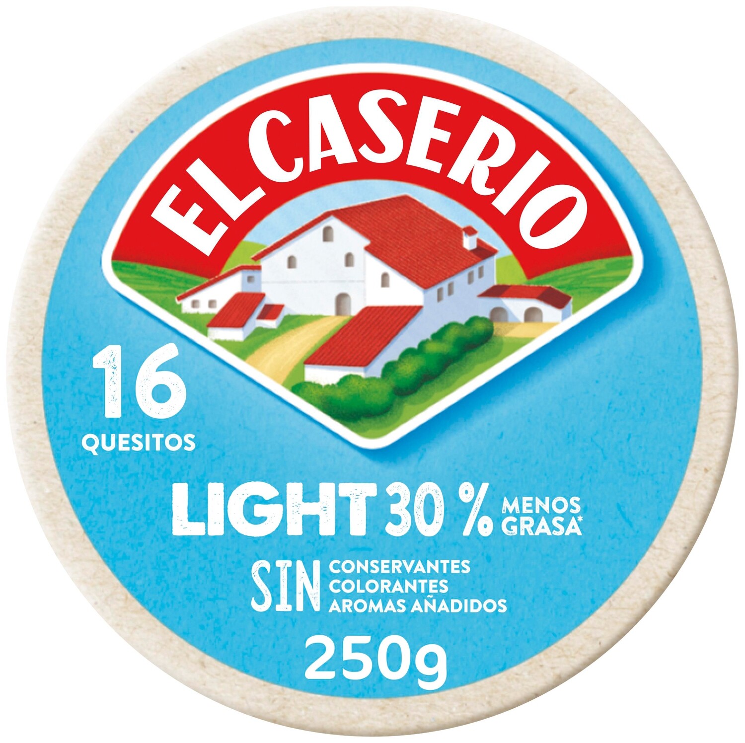 Queso en porciones light 30% menos EL CASERIO 16 porciones