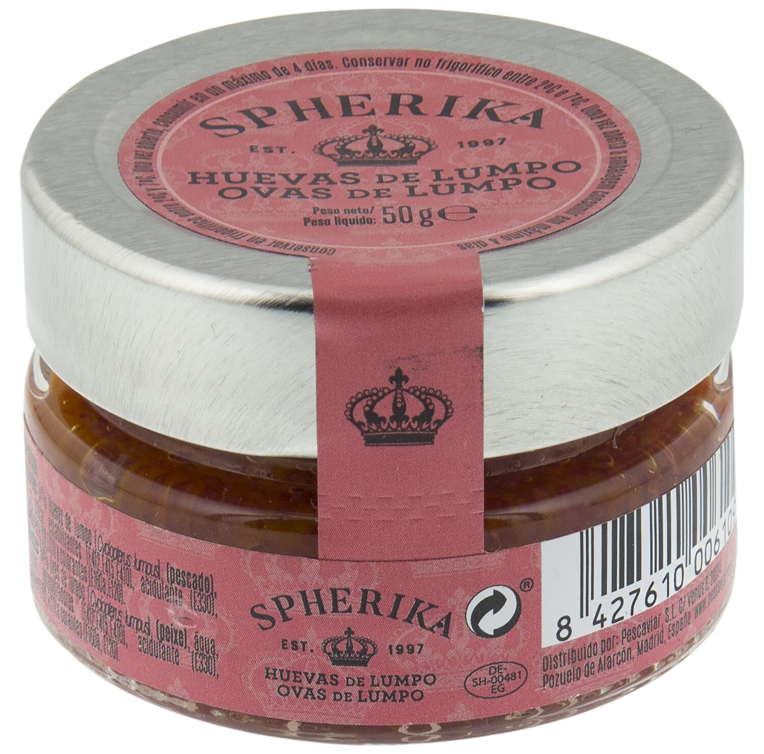 Huevas de lumpo rojas SPHERIKA 50 g.