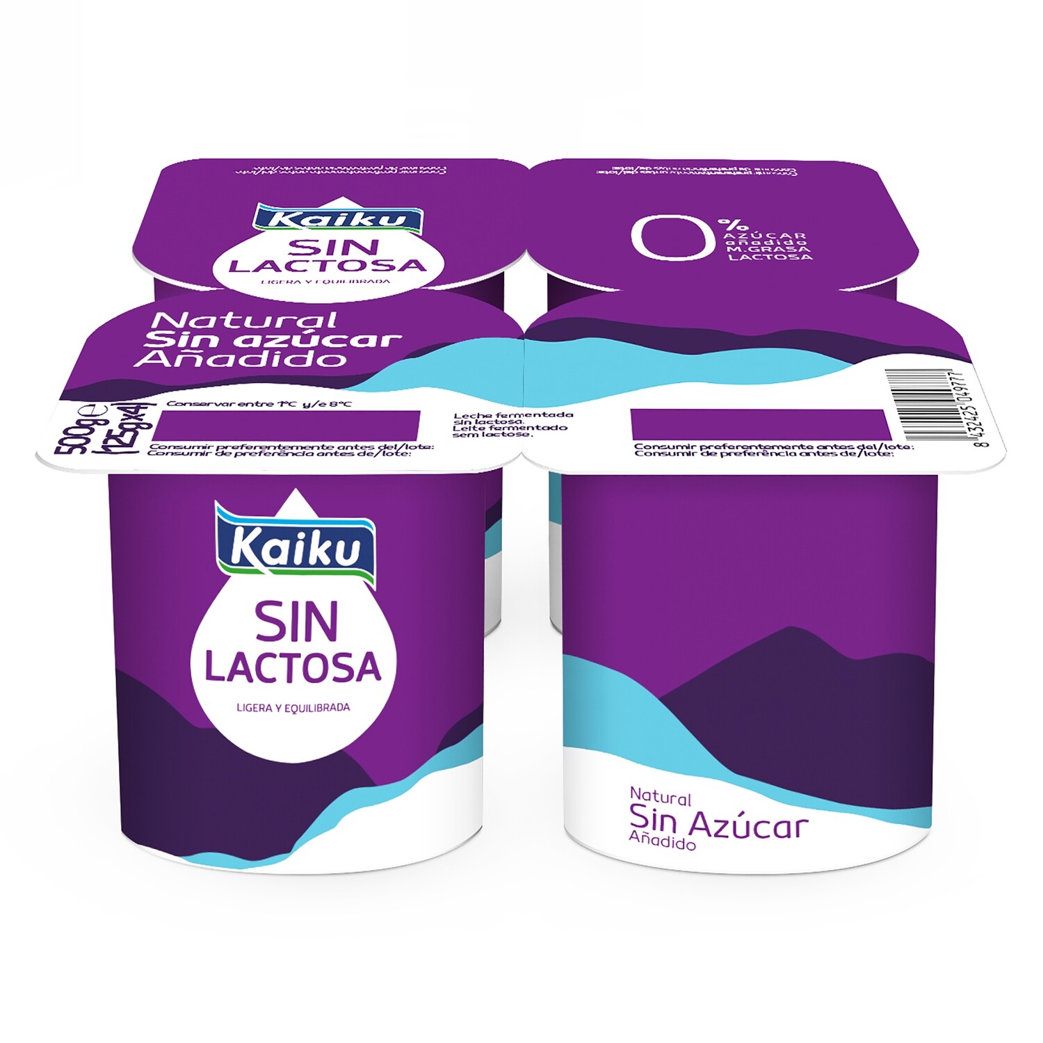 Yogur natural sin lactosa KAIKU.