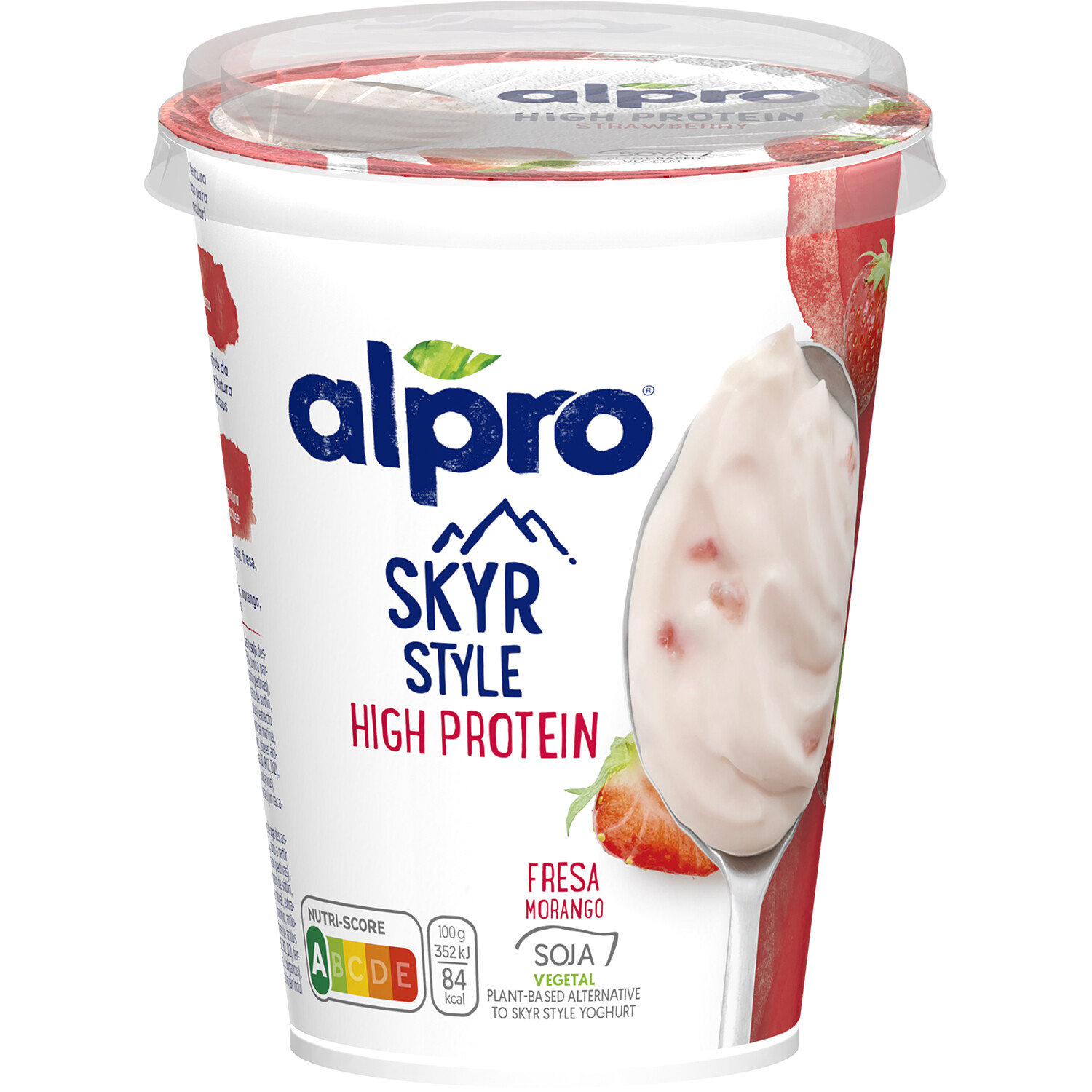 Postre vegetal fresa +proteína skyr ALPRO 400 g.