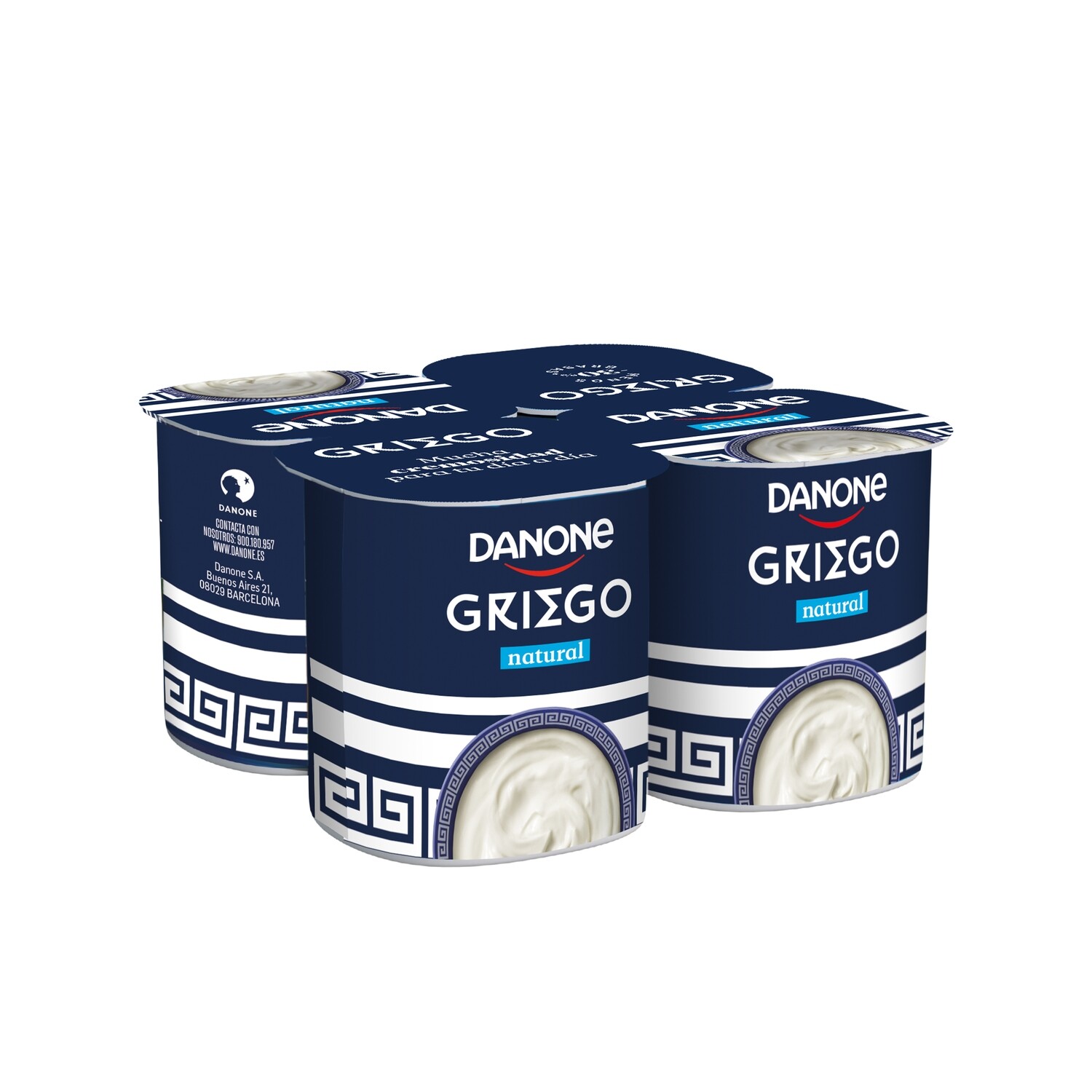 Yogur griego natural DANONE 4x110 g.
