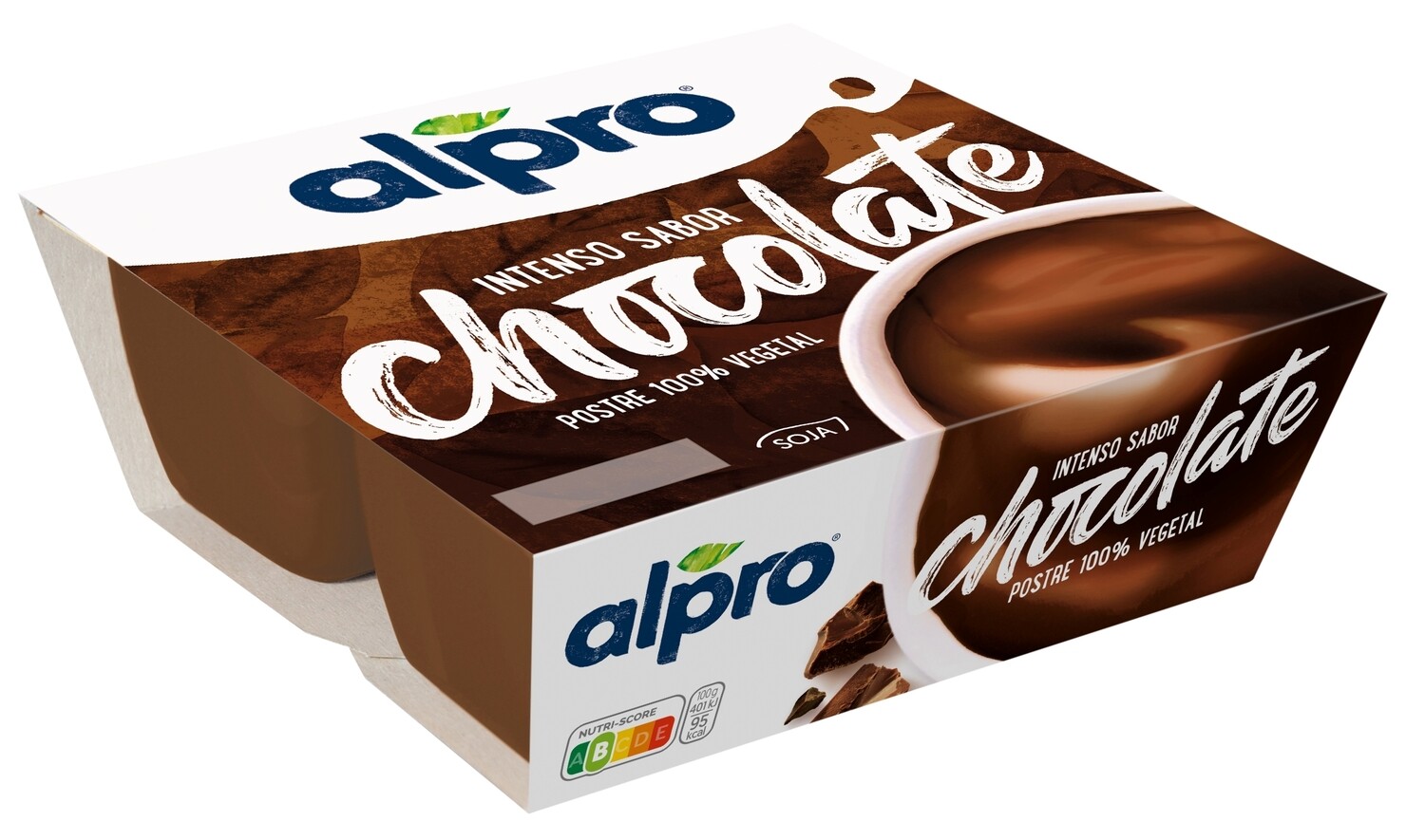 Postre vegetal de soja choco intenso ALPRO 4 x 125 g.