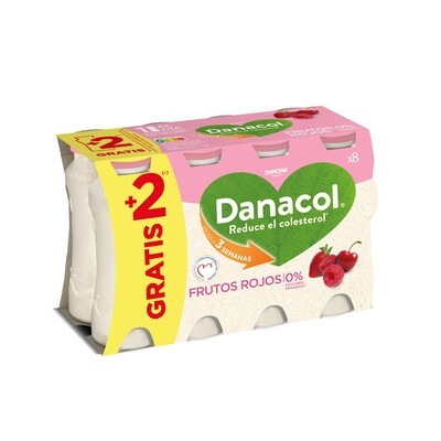 Yogur líquido frutos rojos DANACOL de DANONE.
