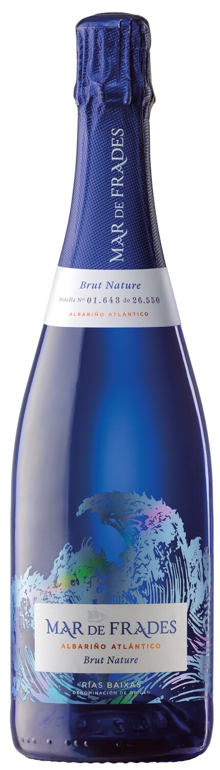 Vino albariño brut nature D.O.Rías Baixas MAR DE FRADES 75 cl.