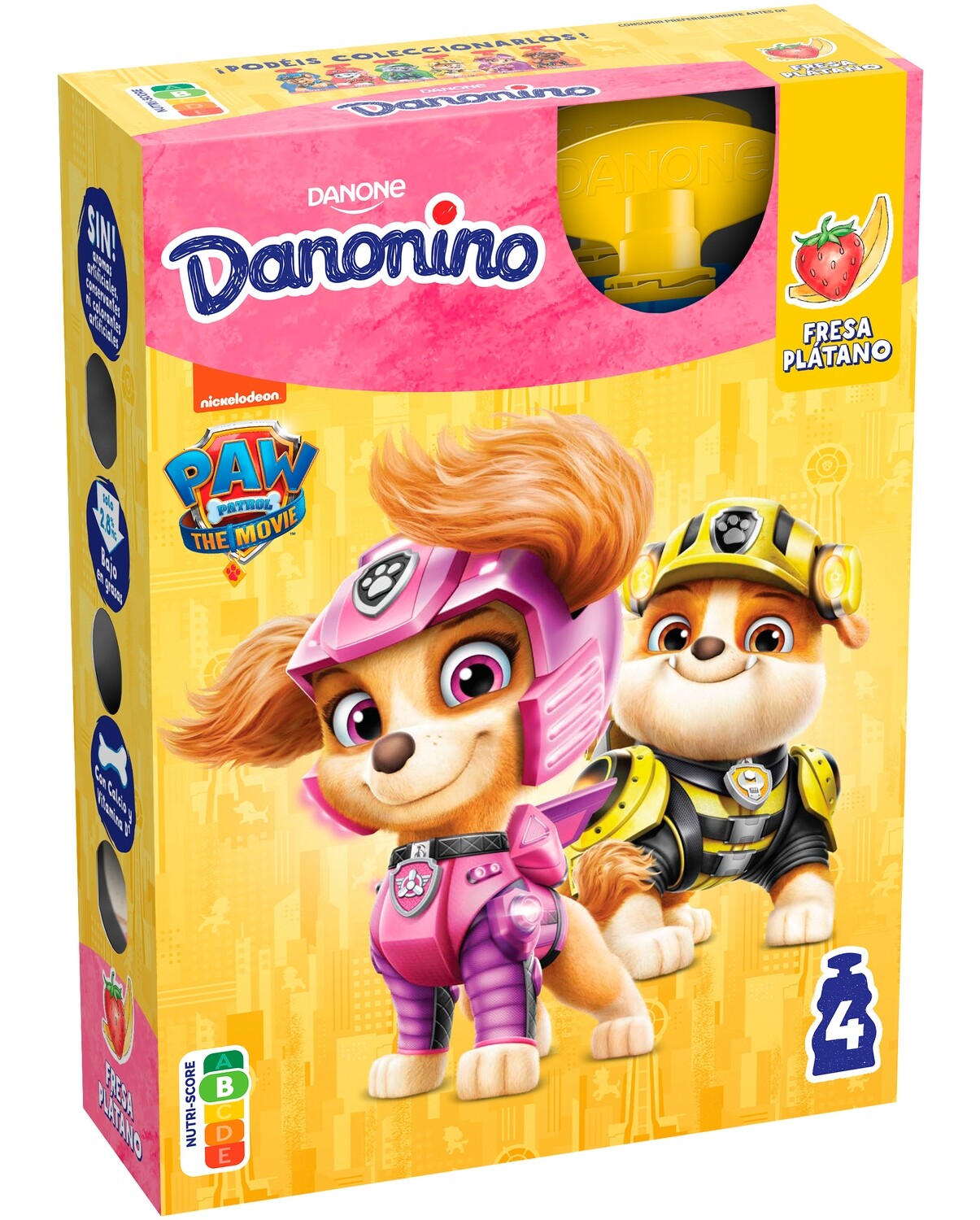 DANONINO  Pouch sabor fresa y plátano de DANONE x4
