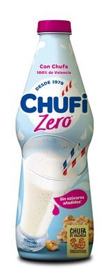 Horchata 0% azúcares añadidos CHUFI, botella de 1 litro.