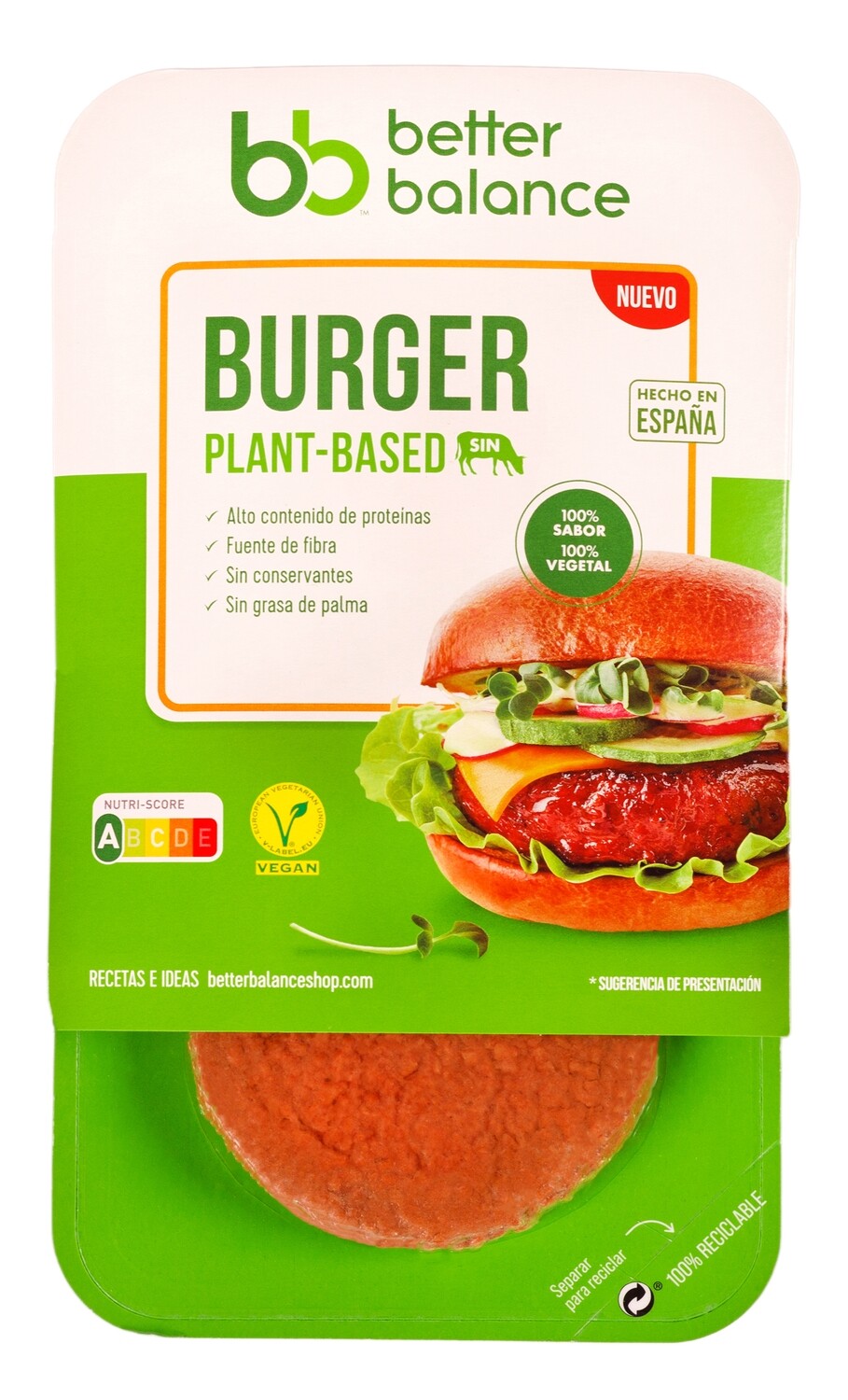 Burger a base de plantas better balance CAMPOFRIO 200 g.