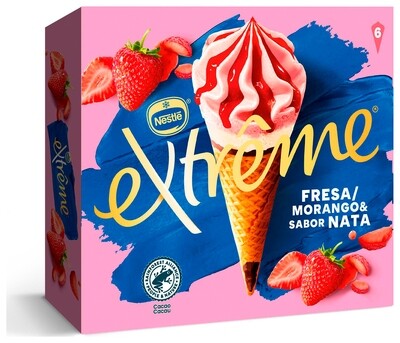 Conos Extreme fresa y nata NESTLE 6 ud.