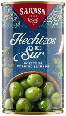 Aceituna verdial aliñada Hechizos del sur SARASA 350 g.