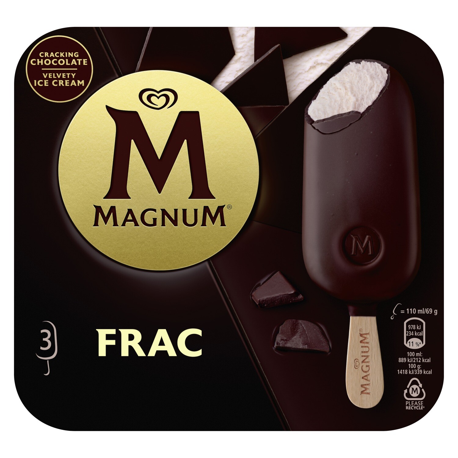 Helados MAGNUM frac de FRIGO, 3 ud.