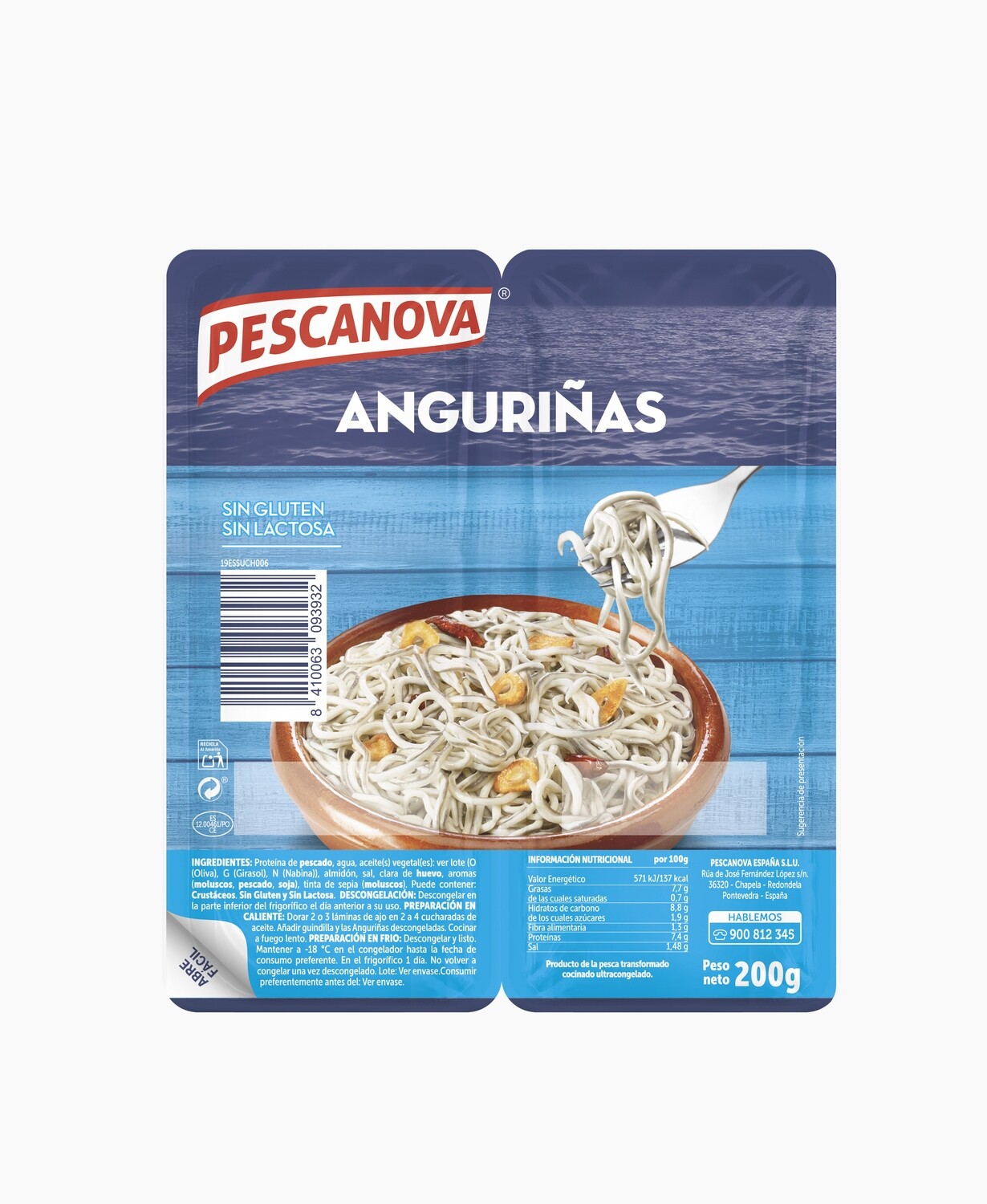 Anguriñas PESCANOVA 200 g.