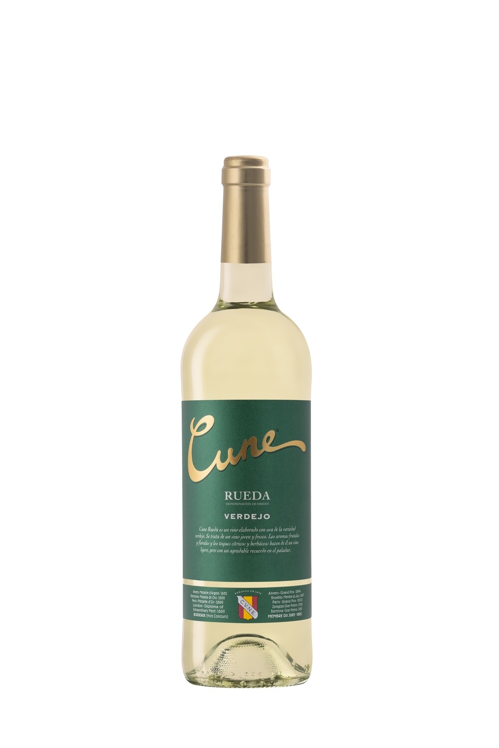 Vino blanco verdejo CUNE, D.O. Rueda, 75 cl.