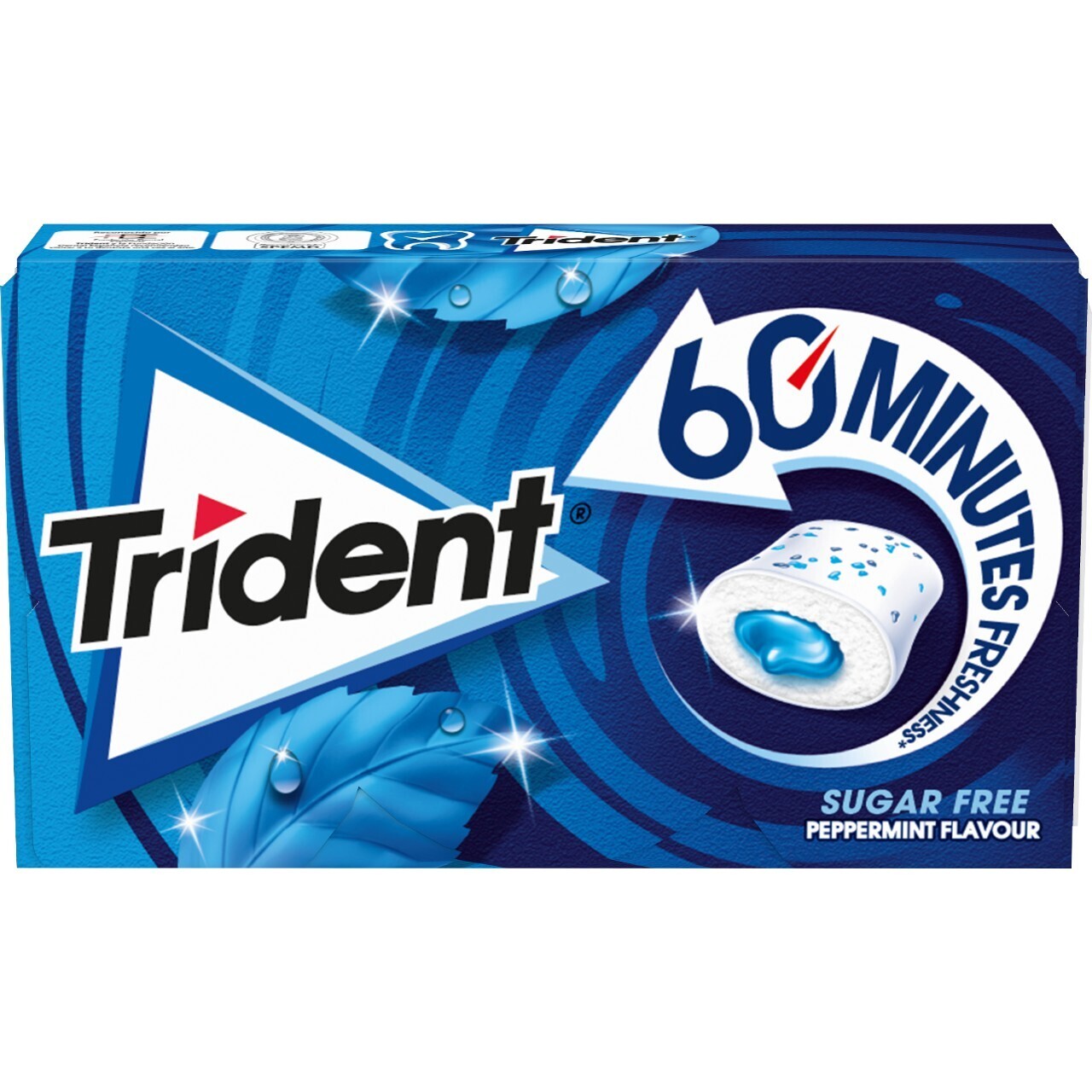Chicles TRIDENT 60 minutes menta 22 g.