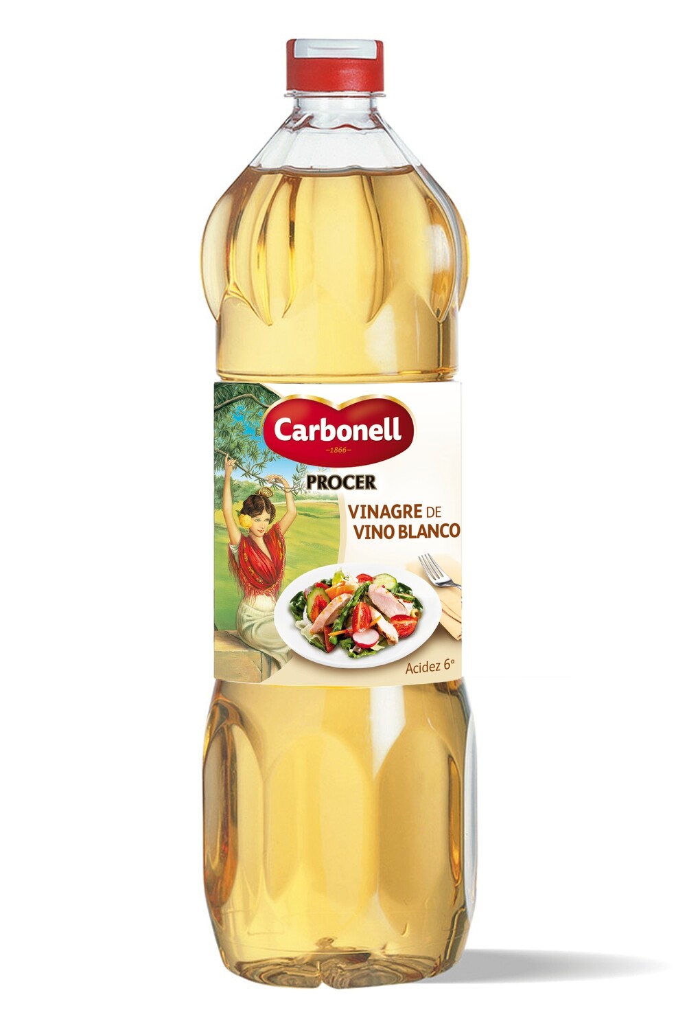 Vinagre de vino blanco CARBONELL 1 l.