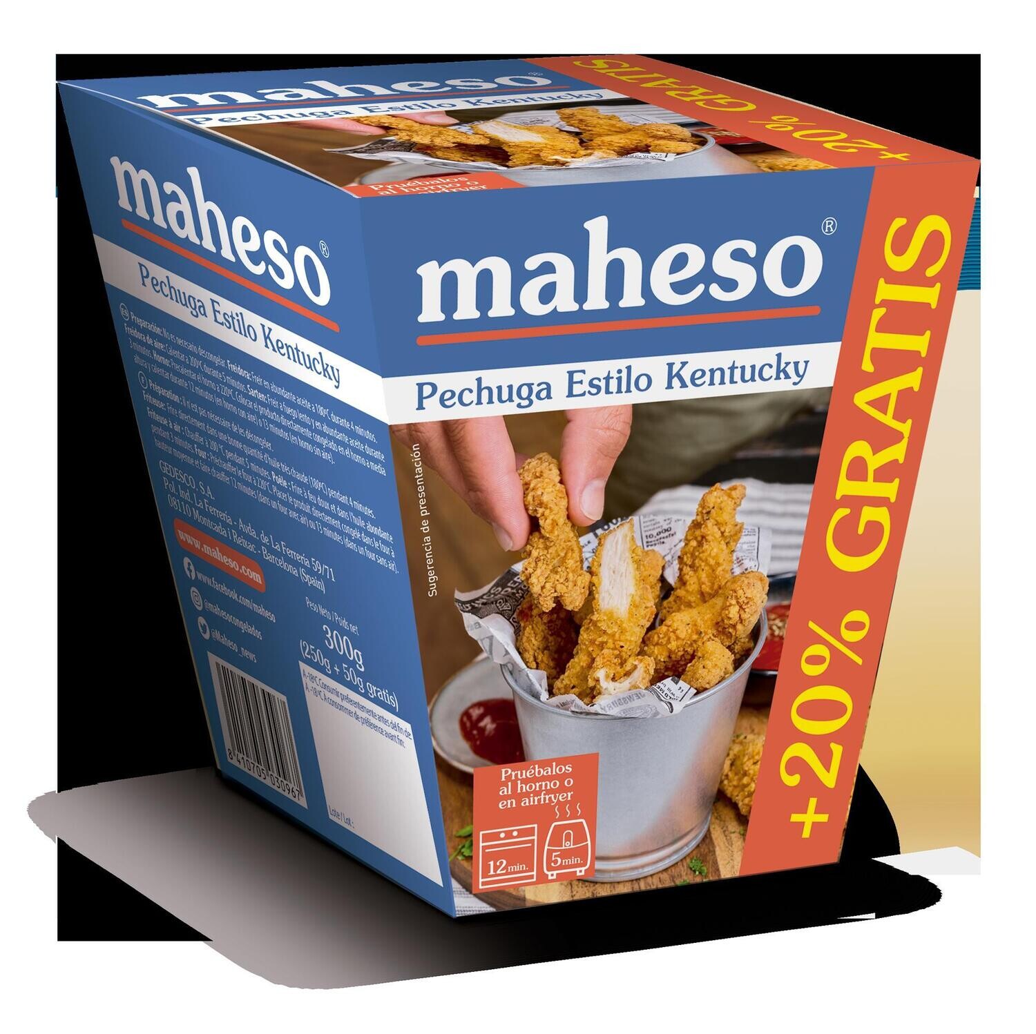 Pechuga estilo kentucky congeladas MAHESO 300 g.