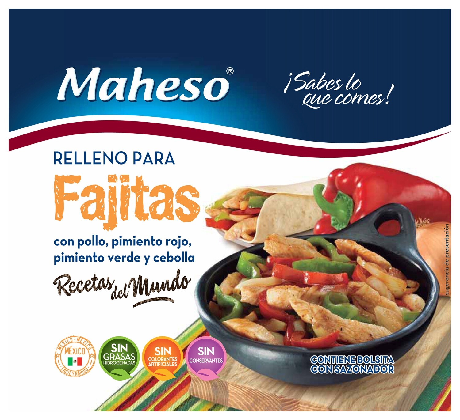Relleno para fajitas congelado MAHESO 300 g.