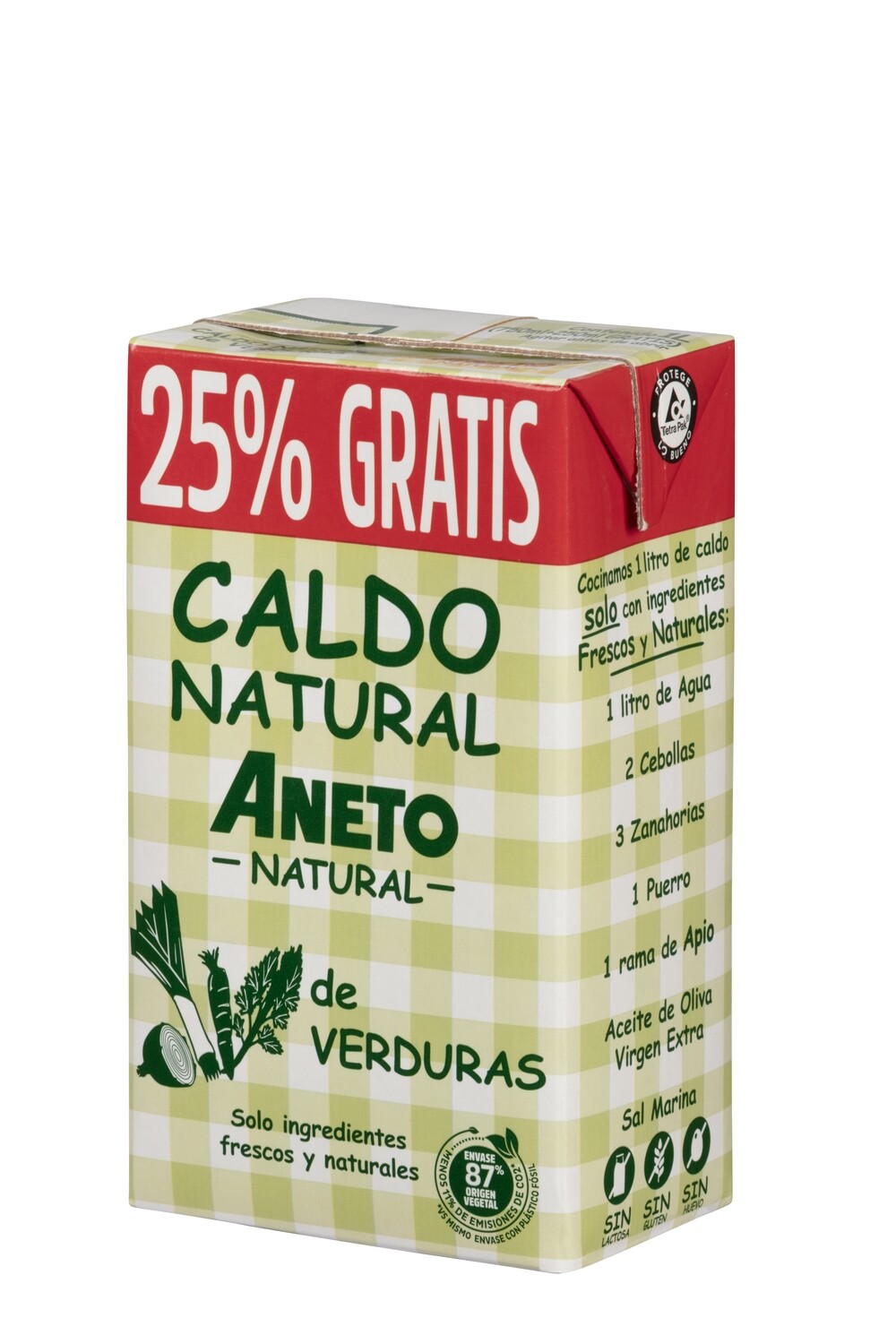 Caldo natural de verduras ANETO (250 ml. gratis).