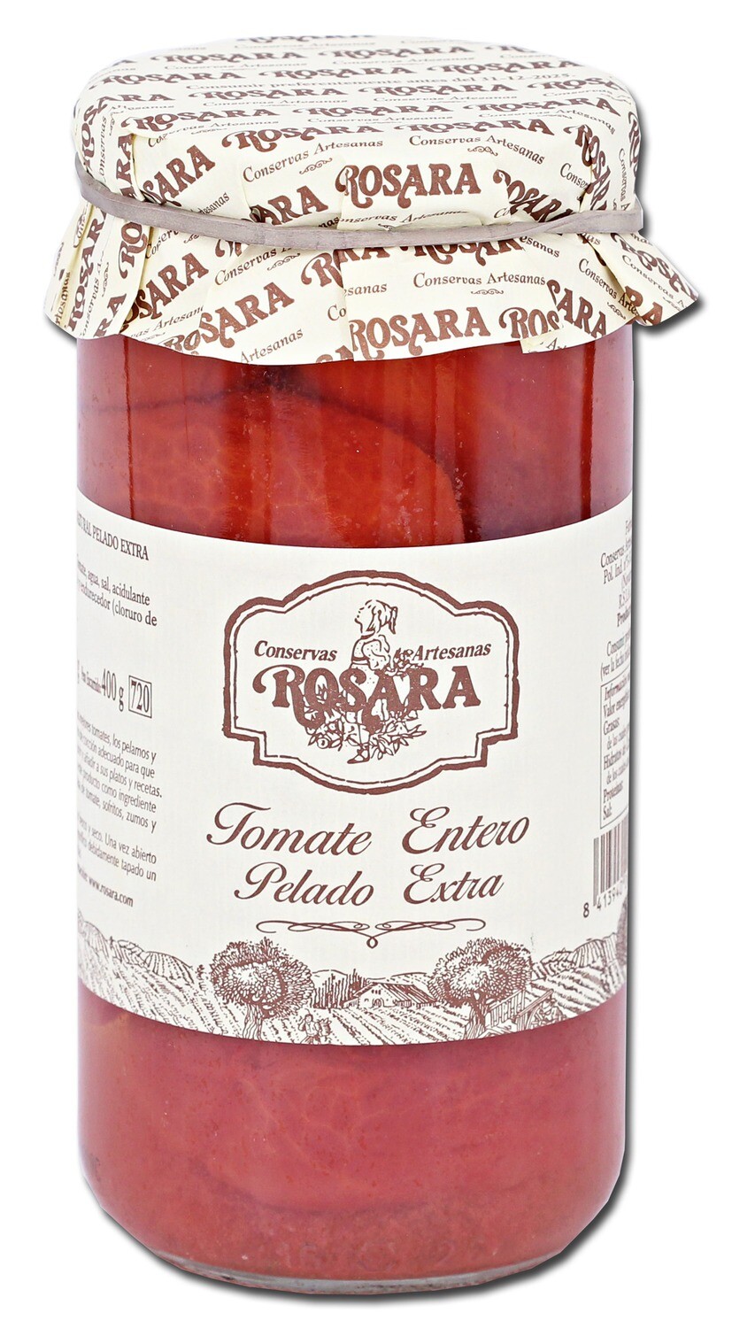 Tomate entero pelado extra ROSARA 660 g.