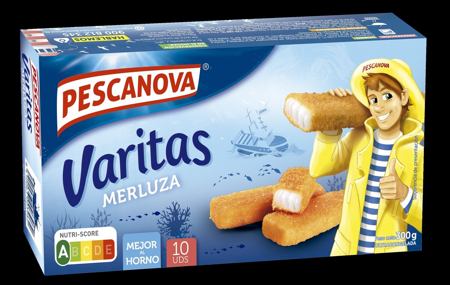 Varitas de Merluza Empanadas Pescanova 10 Uds