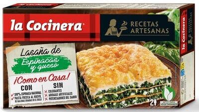Lasaña de espinacas y queso fresco LA COCINERA.