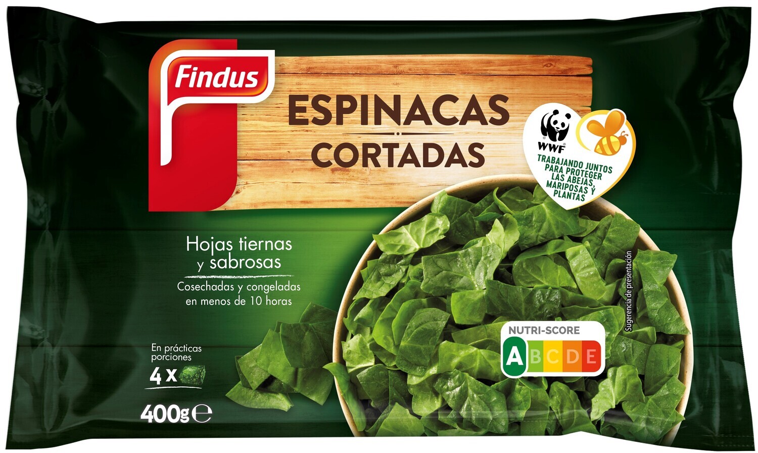 Espinacas Cortadas Findus 400 Gr
