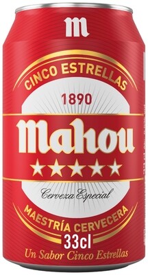 Lata 5 estrellas MAHOU 33 cl.