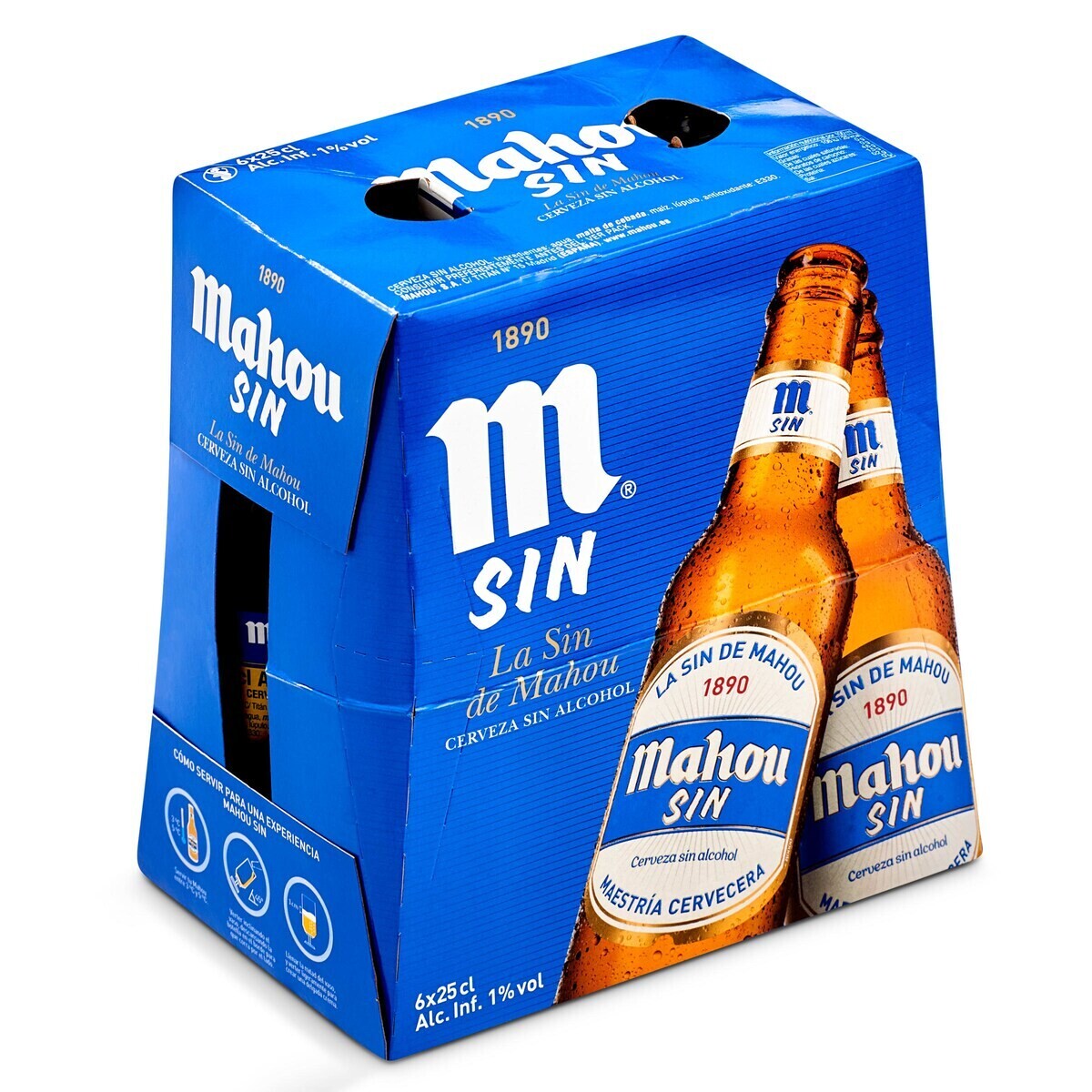 Botella laiker sin alcohol MAHOU pack 6
