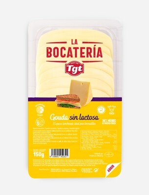 Queso en lonchas gouda sin lactosa LA BOCATERIA TGT 150 g.