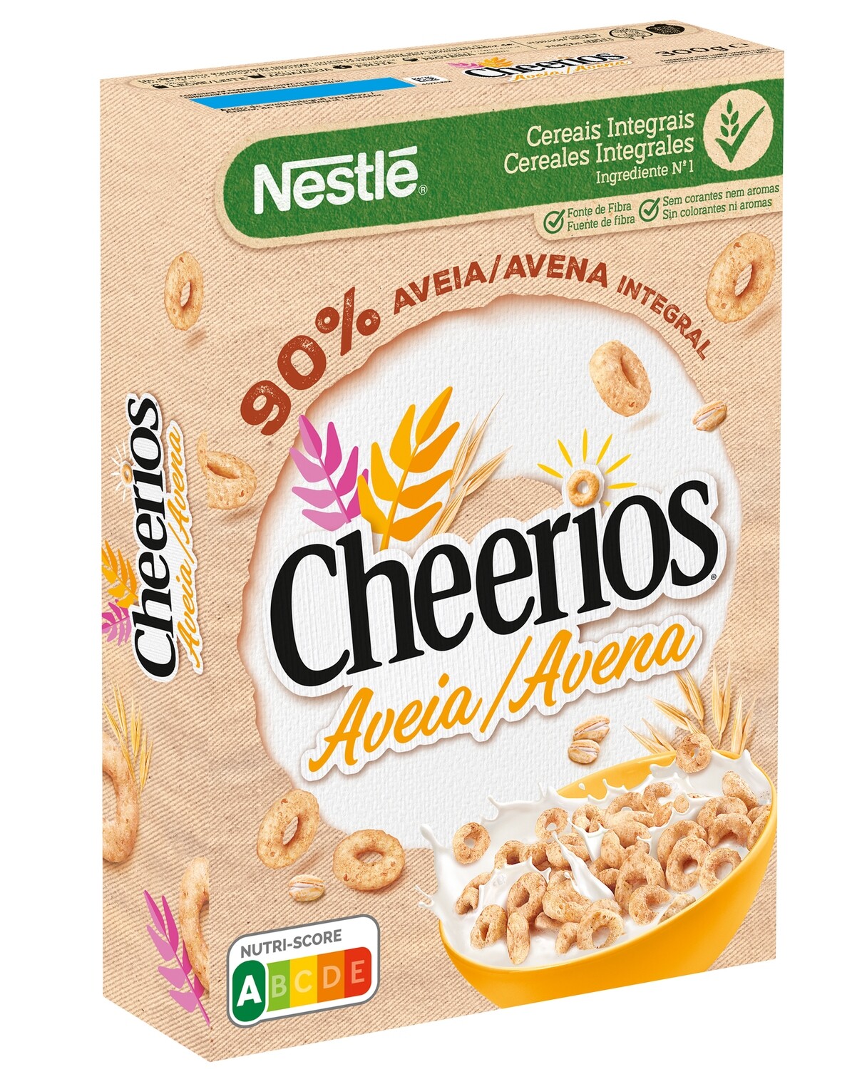 Cereales de avena integral Cheerios NESTLE 300 g.