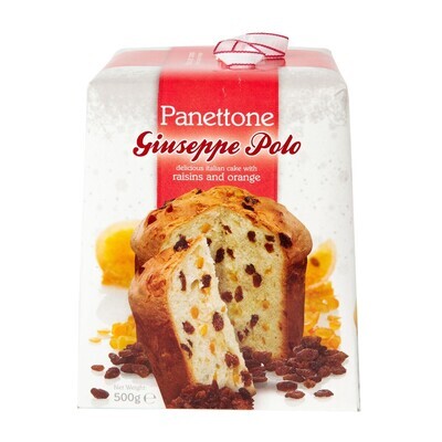 Panettone de pasas y naranja GIUSEPPE POLO 500 g.