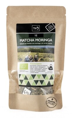 Té ecológico matcha moringa TÉ O 24 g.