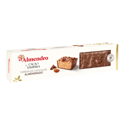 Tableta de turrón de chocolate almendrado EL ALMENDRO 210 g.