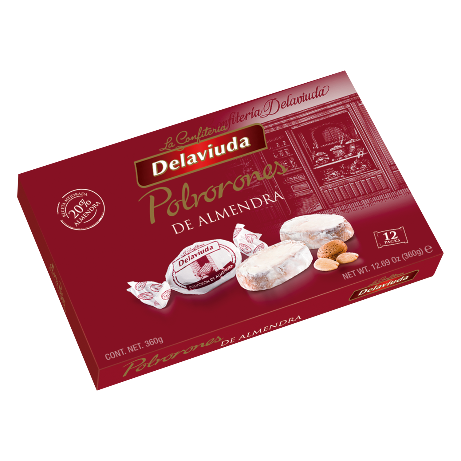Polvorón de almendra DELAVIUDA 360 g.