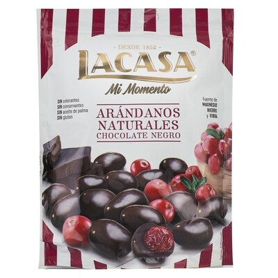 Arándanos recubiertos con chocolate negro LACASA 125 g.