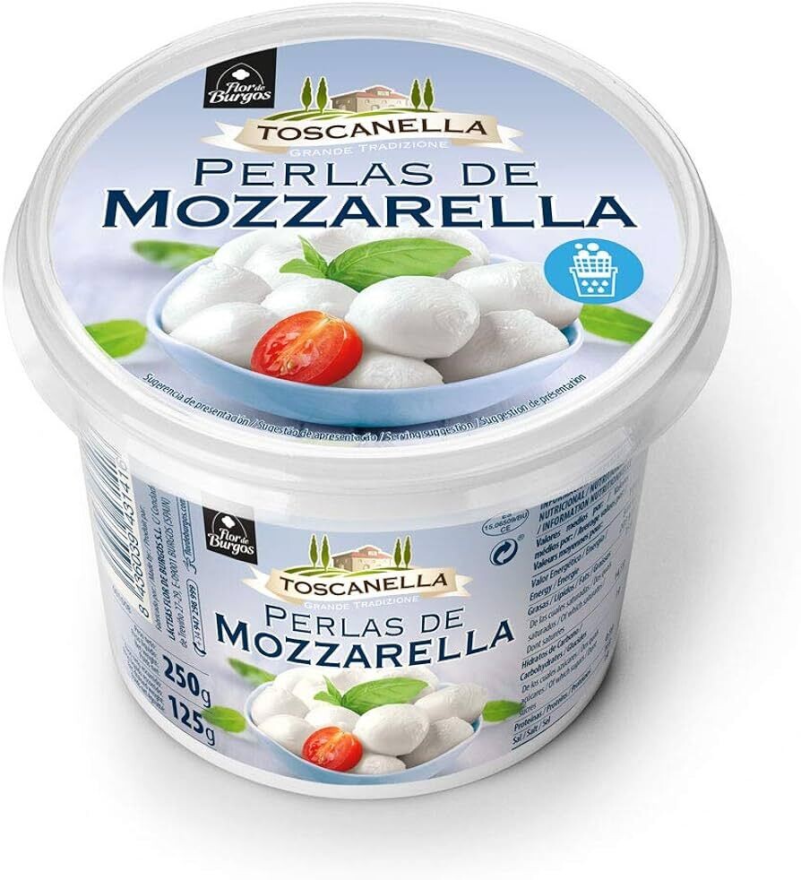 Perlas de mozzarella TOSCANELLA 250 g.