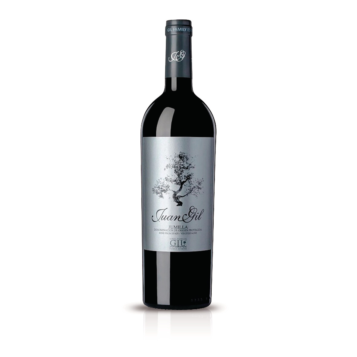 Vino tinto D.O. Jumilla JUAN GIL etiqueta plata 75 cl.