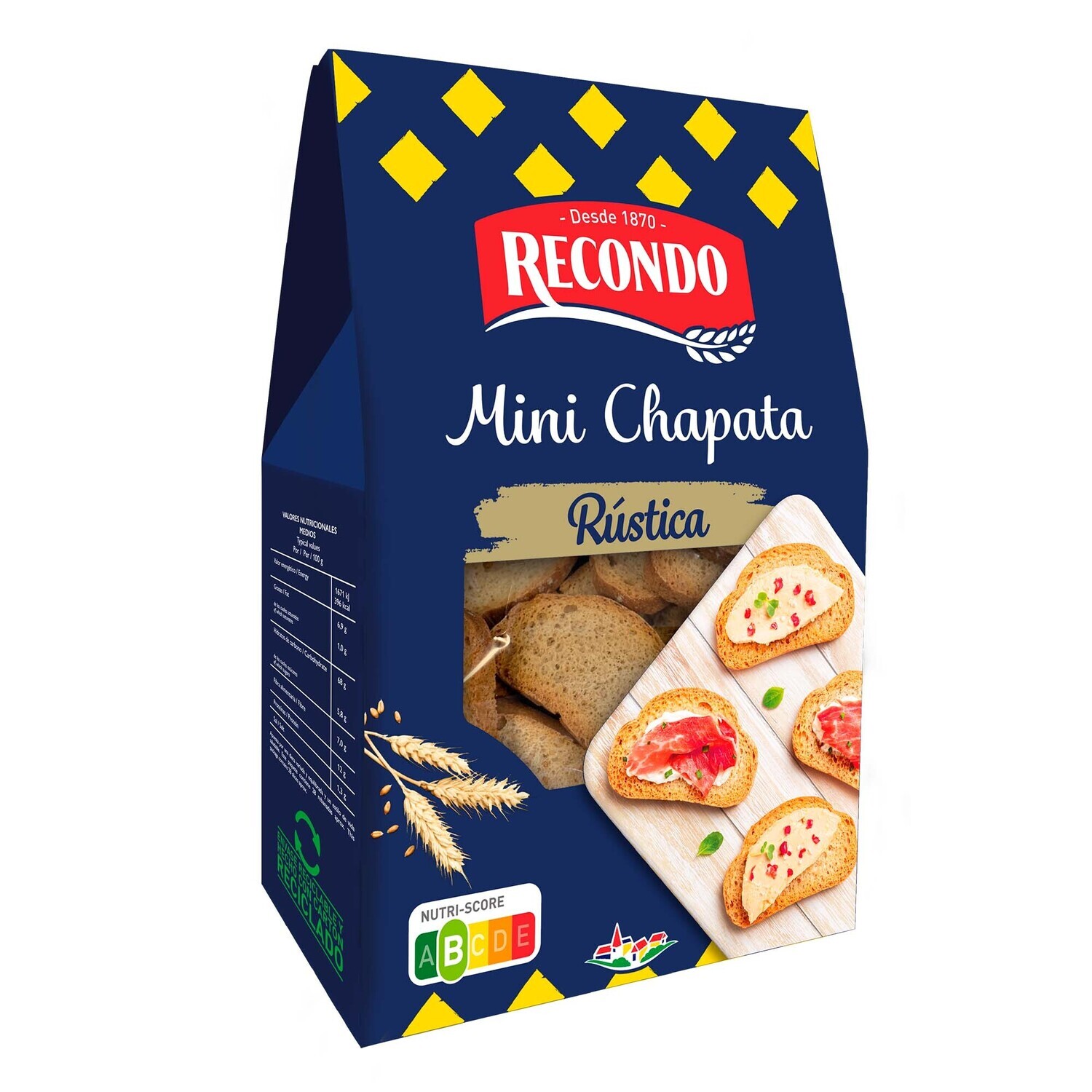 Mini chapata rústica RECONDO 100 g.