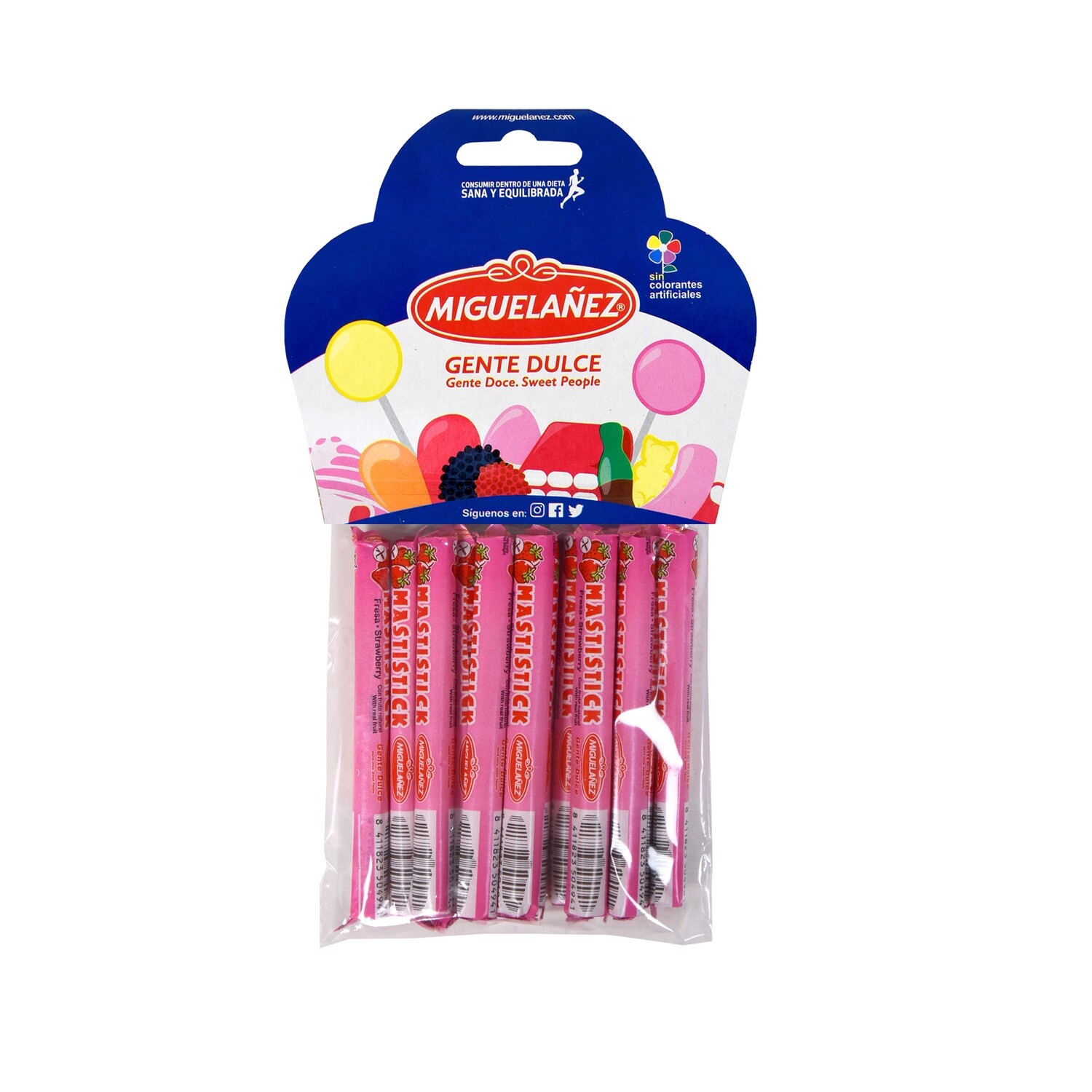 Mastistick caramelo blando fresa MIGUELAÑEZ 15 ud.
